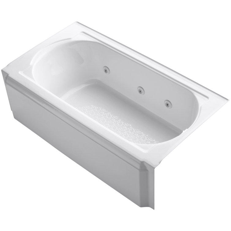 Kohler Memoirs® 60" x 33.75" Alcove Whirpool Cast Iron Bathtub with ...